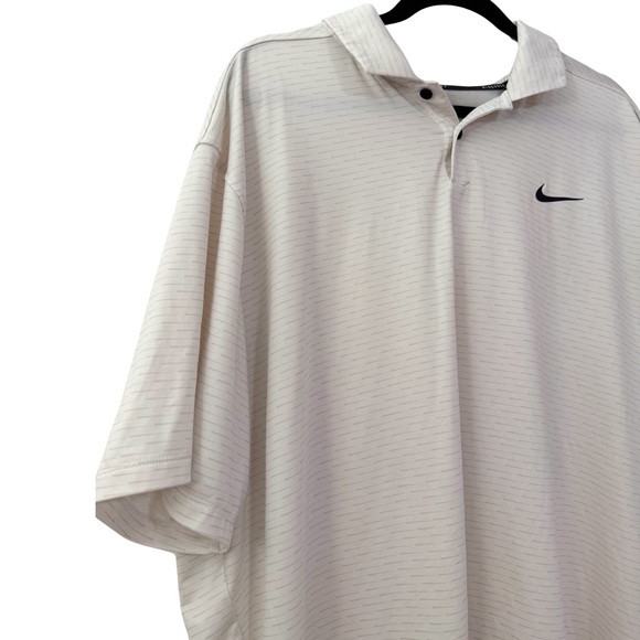 Nike Golf Dri-Fit White Polo Shirt XXL Standard Fit Mens Short Sleeve Sport - Picture 4 of 8